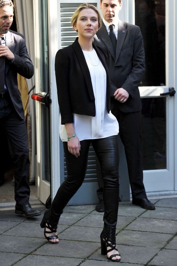 Leather Pants, Cropped Blazer