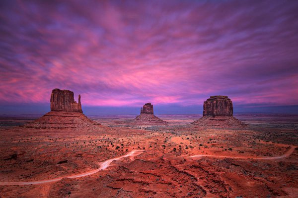 sky, badlands, butte, horizon, afterglow,