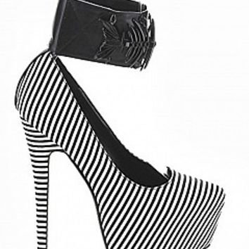 Striped Fish Skeleton Heels