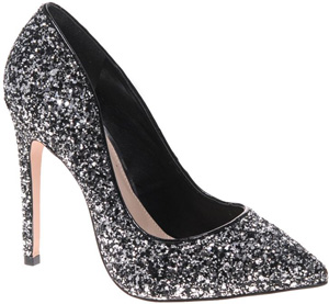 Carvela Glitter Pointed Court Shoes