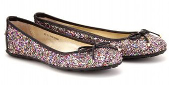 ‘Walsh’ Glitter Fabric Ballerina Flats