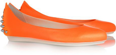 McQ Alexander McQueen Studded Neon Flats