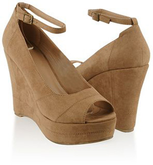 Peep Toe Ankle Strap Wedges