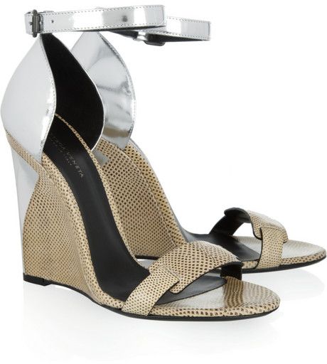 Bottega Veneta Metallic Leather Sandals