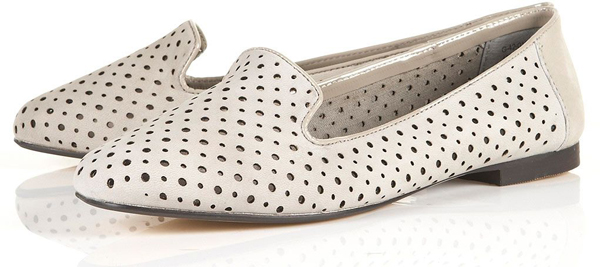 Moon Grey Laser-Cut Slippers