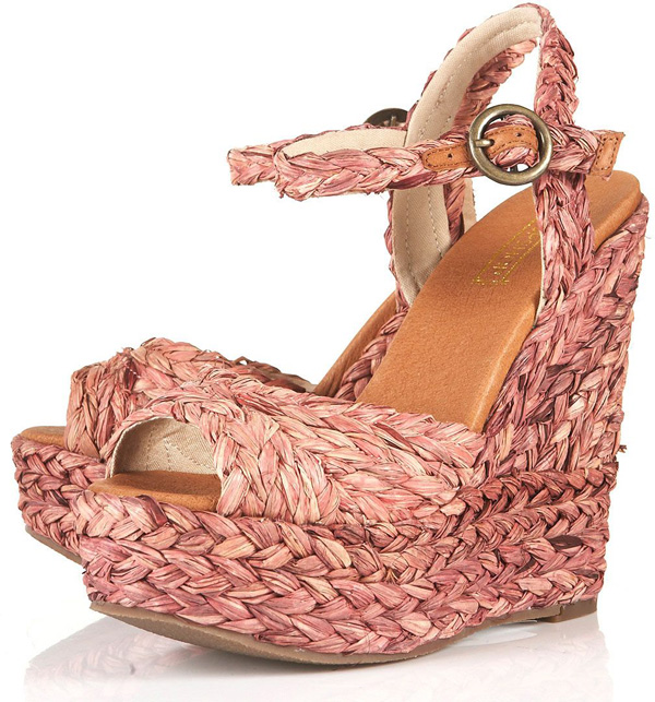 Weaver Raffia Platform Wedges