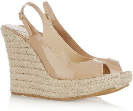 Jimmy Choo Patent-Leather Espadrilles