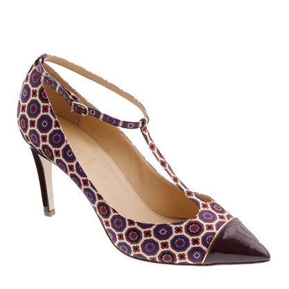 J.Crew Everly Cap Toe T-Strap Pumps