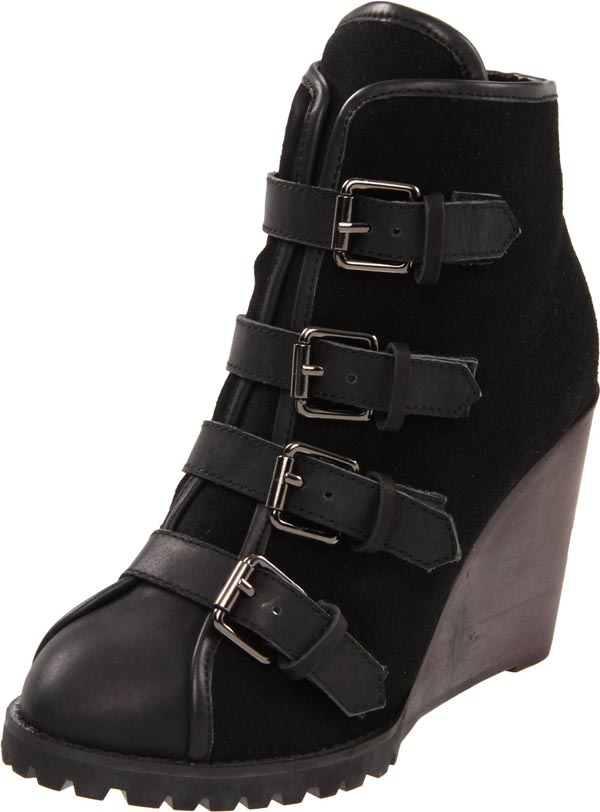 Buckle Wedge Bootie