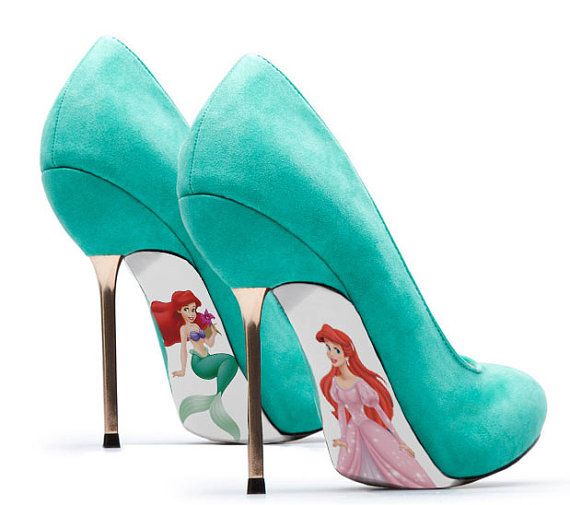 Custom Hand Painted Little Mermaid Pumps