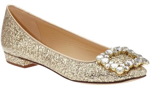 Heeled Sparkly Ballet Flats