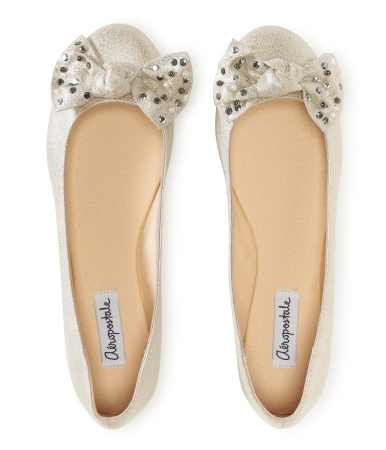 Beaded Bow Ballet Flat