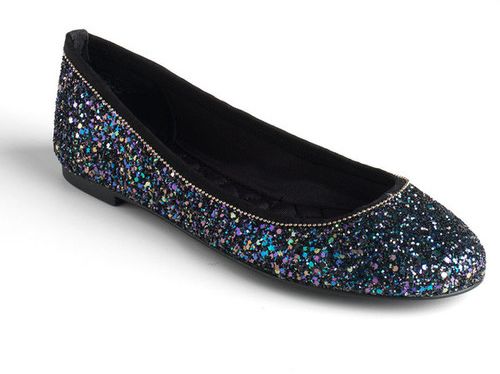 Multicolor Sparkly Ballet Flats