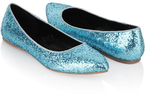 sparkly ballet flats