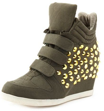 Studded Sneaker Wedges