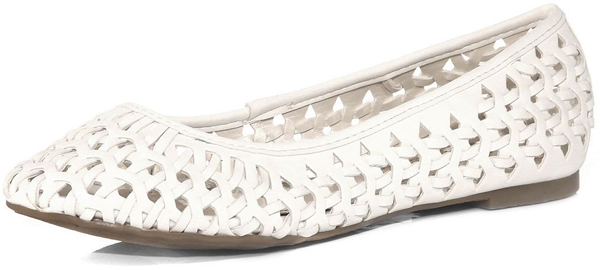 White Weave Flats