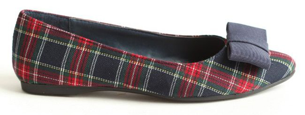 Beauty Spot Tartan Flats