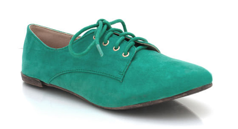 Faux Suede Oxford Flats