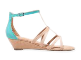 Neon Strap Wedge Sandals