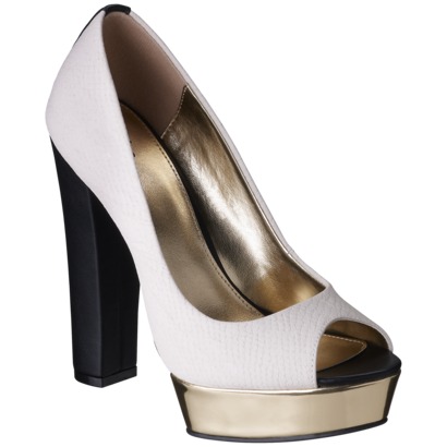 Women’s Mossimo Pearlynn Chunky Peep Toe Heels