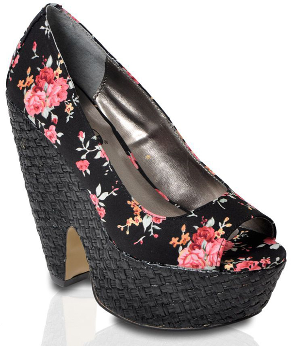 Women’s Black Harmony Floral Heel