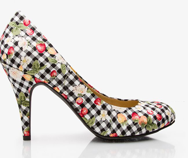 Floral Gingham Pumps