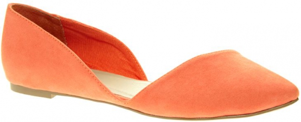 orange flat shoes