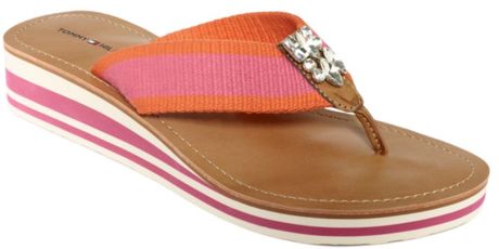 Tommy Hilfiger Roxanne Wedge Thong Sandals