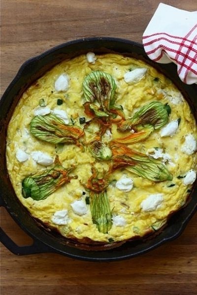 Squash Blossom Frittata