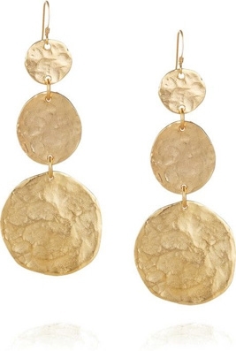 Kenneth Jay Lane 22-Karat Gold-Plated Coin Earrings