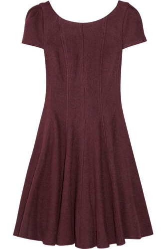 Tibi Textured-Felt Panelled Dress