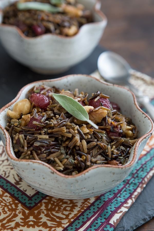 Wild-Rice Pilaf with Rosemary and Red Grapes