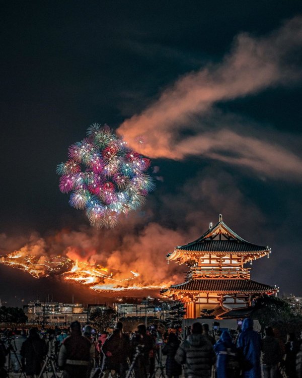 Sky, Cloud, Night, Fireworks, Architecture,