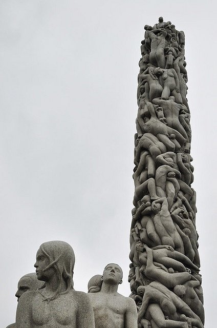 Vigeland Sculpture Park,sculpture,statue,stone carving,monument,