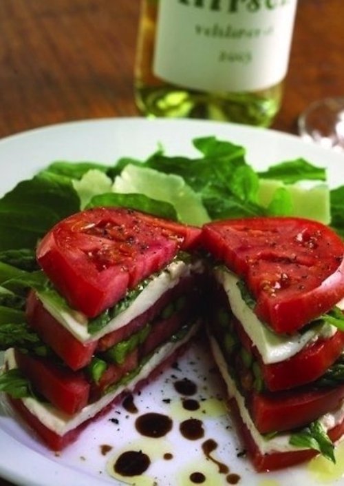 Tomato and Mozzarella Stacks