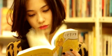 yellow, girl, reading, long hair, drink,