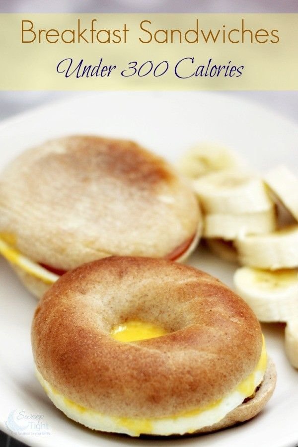 Breakfast Sandwich under 300 Calories