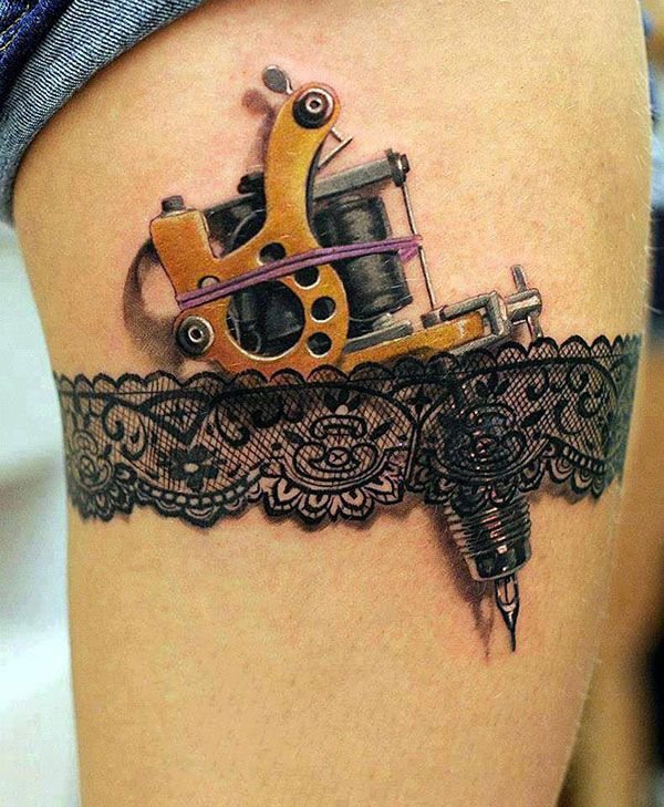 Tattoo Gun Strapped to Your Leg