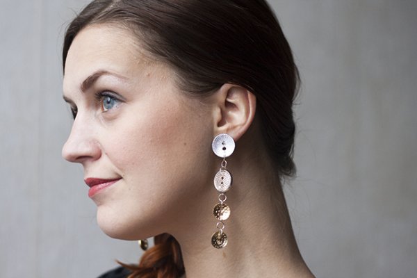 Turn Metal Buttons into Earrings