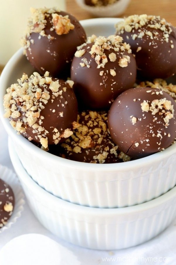 Chocolate Covered Banana Bread Truffles