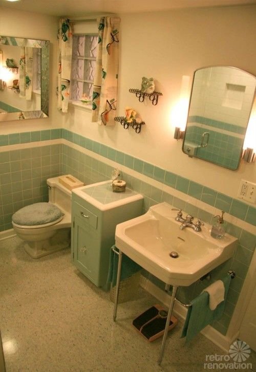 Vintage Blue Bathroom