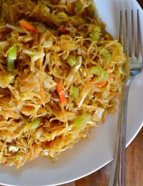 Spaghetti Squash Chow Mein