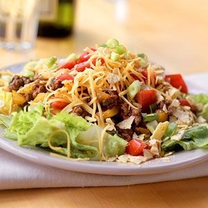 Taco Salad on a Bed of Lettuce