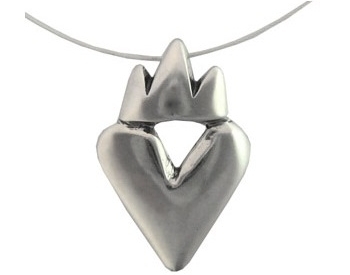 Mark Poulin Crowned Heart Necklace