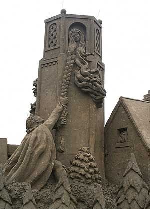 Rapunzel Sand Sculpture