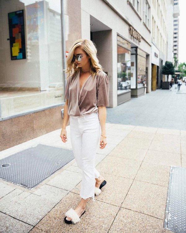 white, clothing, jeans, pink, shoulder,