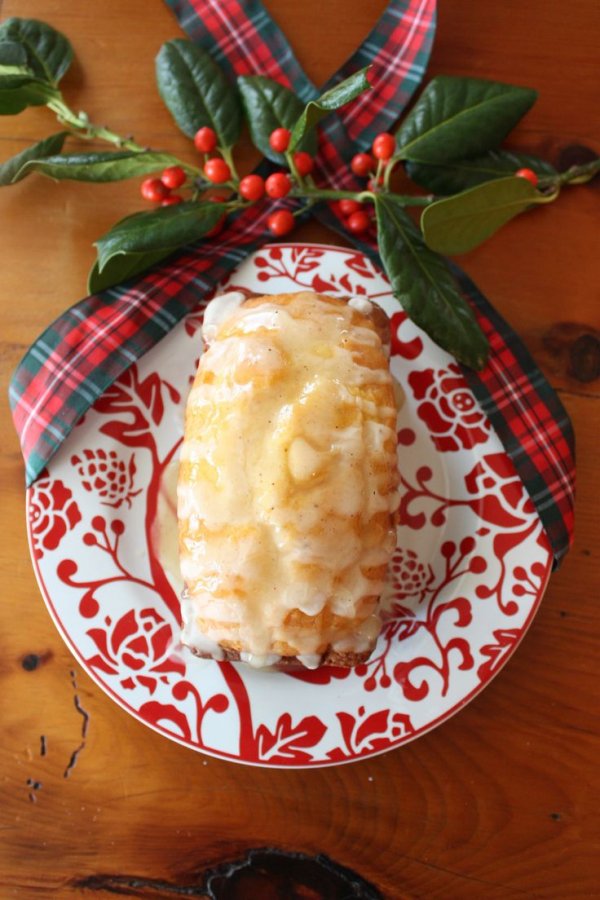 Eggnog Bread with Rum Glaze