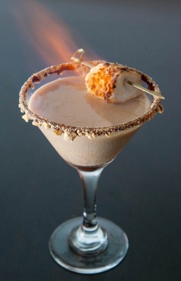 Flaming S'mores Martini