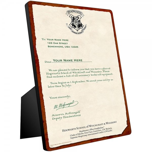 Personalized Hogwarts Acceptance Letter