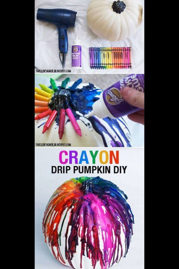 Crayon Drip Pumpkins – Instantly Cool